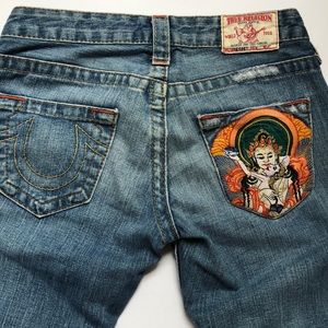 True Religion Buddha Embroidered Jeans 